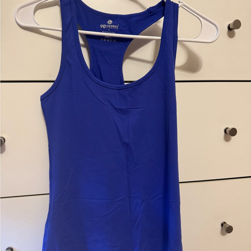 90 Degree By Reflex Royal Blue Racerback Tank Top